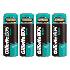 Gillette 吉列 刮鬍泡 敏感肌適用 潤滑保護力UP, 333g, 4罐