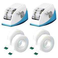 스카치 쓰리엠 원터치 테이프 디스펜서 + 리필 12mm x 11m 2롤, 블루, 2세트