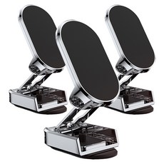 써뉴즈 차량용 마그네틱 접착형 핸드폰 거치대, 실버, 3개