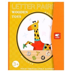 英文字母磁力貼 大寫26個字母立體拼圖書 Set 26片 木製玩具 3歲以上適用, 1本