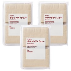 MUJI 無印良品 袖珍面紙, 6包, 3組
