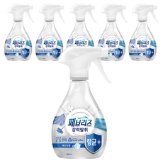 페브리즈 항균플러스 섬유탈취제 깨끗한향 본품, 360ml, 6개