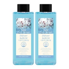 더허브샵 디퓨저 리필오일, 아쿠아체리블라썸, 200ml, 2개