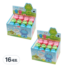 Geoyoung I&D 可愛青蛙削鉛筆機 3款, 混合顏色, 16套