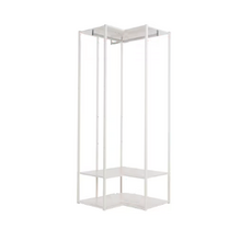 리바트 아일 드레스룸 800 단독형 코너 긴옷장 방문설치, 화이트