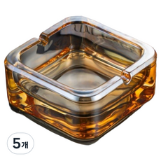 캐시리치 고급 럭셔리 디자인 재떨이 9.4 x 9.4 x 4 cm, 골드, 5개