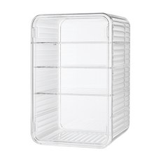 KOLKO 防塵多功能精美收納櫃 A0186-6 特大 4層, 透明白, 1個