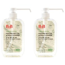 비앤비 비건 젖병 앤 식기세정제 용기형, 2개, 600ml