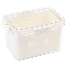 生活采家 加厚瀝水保鮮盒 高款, 75003 24 x 17 x 14.2cm 565g 3L, 1個