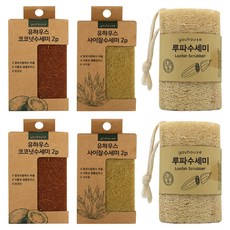 youhouse 絲瓜菜瓜布 + 椰子菜瓜布 2入 + 劍麻菜瓜布 2入 套組, 10套