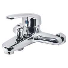 ForeverFun 永悅 經濟型單槍沐浴水龍頭主體 適用壁面出水安裝 銅鍍鉻材質 台灣產, 冷熱水孔中心距離16~20cm 冷熱水管牙規4分, 1個