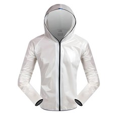 捷華 單售上衣分離式雨衣 白色 輕便防水 戶外活動必備 分離式設計方便穿脫, M, 1件