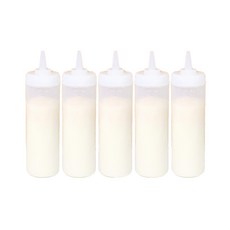 Horeca PET塑膠擠壓式醬料瓶, 240ml, 5個