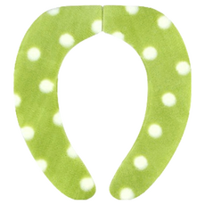 SANKO 消臭馬桶座墊 可重複洗滌, 綠色圓點, 9.5 x 40cm, 1個