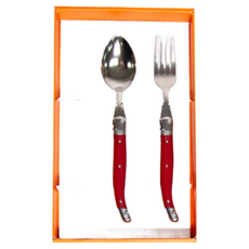 장네론 라귀올 선물패키지 디너 세트, 레드, 스푼+포크+선물 패키지 박스, 1세트