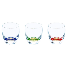 東洋佐佐木 富士見松竹梅清酒杯 3個禮盒組 高品質玻璃 吉祥圖案, 1組