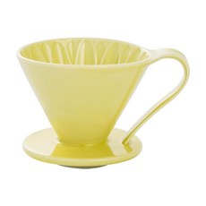 CAFEC 有田燒陶瓷錐形花瓣濾杯 1-2杯份, 1個, 粉黃