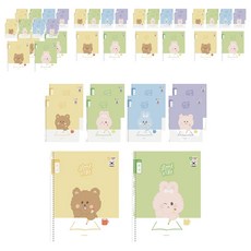 펜피아 1000 초등 스프링노트 10칸쓰기, 랜덤발송, 60개