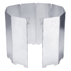 SOLAR LIFE 索樂生活 10片式鋁合金摺疊瓦斯爐隔熱擋風板 10101108 84 x 24cm 271g, 銀色, 1個