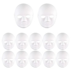 Uniart 紙面具 女, 20個, 單一顏色(面具), 隨機出貨(橡皮筋)