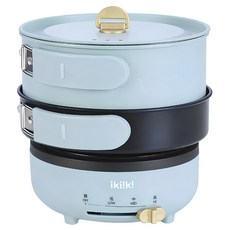 ikiiki 伊崎家電 多功能疊疊鍋 湖水藍, IK-MC3402