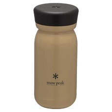 snow peak 雪諾必克 不鏽鋼真空保溫瓶 M型 350, 砂棕色, 350ml, 1個
