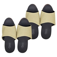 台灣犀利趴 簡約系列 純色皮質室內拖鞋2入組 靜音EVA防滑鞋底, L, 麥穗米, 2雙