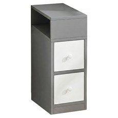 兩抽一格邊櫃 213-HY 30cm 莫蘭迪灰 + 白色 2抽