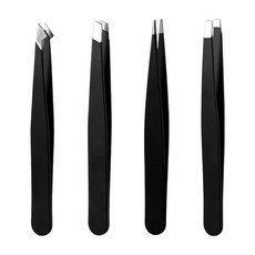 小麥購物 專業修眉毛夾4件組 L334 59g, 1組, 黑色