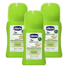 Chicco 草本防蚊滾珠 60ml, 天然植物成分, 適用年齡2m+, 3瓶