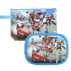 LE BARN 衝鋒戰士16 不鏽鋼餐盤 + 便當袋組合, 混合顏色, 1套, 袋子+便當