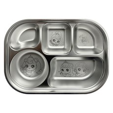 LE BARN 公主奇妙萌可可堆疊不鏽鋼餐盤 5格, 混合色, 1個, 單品