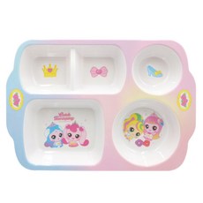 르번 프린세스 캐치티니핑 겹쳐지는 멜라민 식판 5구, 혼합색상, 1개, 단품