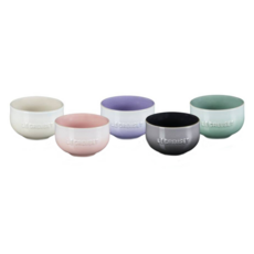LE CREUSET 輕荷漫舞系列 迷你碗5件組 130ml, 貝殼粉 + 淡粉紫 + 湖水綠 + 蛋白霜 + 燧石灰, 1套