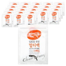 유하우스 일회용 위생 멀티백, 대(L), 15개입, 24개