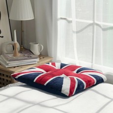 HANSGALLERY 英國國旗超細纖維方形坐墊
