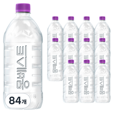 몽베스트 위드어스 무라벨 생수, 84개, 1L