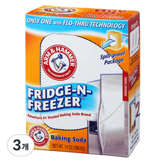 ARM&HAMMER 冰箱冷凍庫兩用小蘇打冰箱除臭劑, 3個, 396.8g