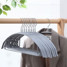 奈米防滑無痕衣架 10入組, 尺寸42*19.5cm, 承重10公斤, 灰色, 1組