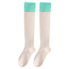 PORABELLA 女款 拼接撞色運動壓力襪, 粉色, X028