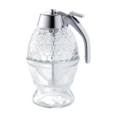 SALUS 佐藤金屬 玻璃蜂巢蜂蜜罐, 透明, 1個