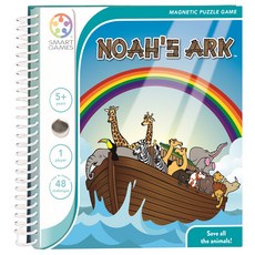 SMART GAMES 魔磁隨身遊戲 動物方舟 5歲以上 磁性拼圖遊戲, 1個