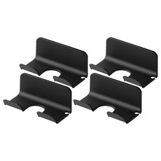 HOMENANA 強力免鑽孔懸浮浴室化妝臺吹風機支架, 黑色, 4個