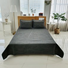 데코그램 순면 줄누빔 퀸 킹 패밀리 패드, 차콜