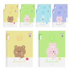 PENPIA 1000 小學線圈筆記本 10格書寫, 隨機出貨, 10個