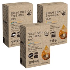 Danbaekharu 維他命D 600IU阿拉斯加rTG Omega精華1000 37.65g, 30錠, 3個