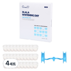 오랄라 화이트닝데이 치아미백제 1p + 코튼롤 40p + 리트렉터 세트, 4세트