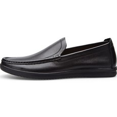 VONIN 남성용 천연소가죽 하이맥스 플랙시블 경량아웃솔 이지 로퍼화 TS067BK