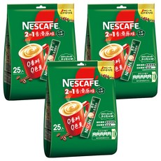NESCAFE 雀巢咖啡 二合一即溶咖啡 香滑原味, 11g, 25包, 3袋