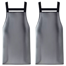 IAMPANDA 聚氨酯防水圍裙 110cm, 2個, 半透明黑色